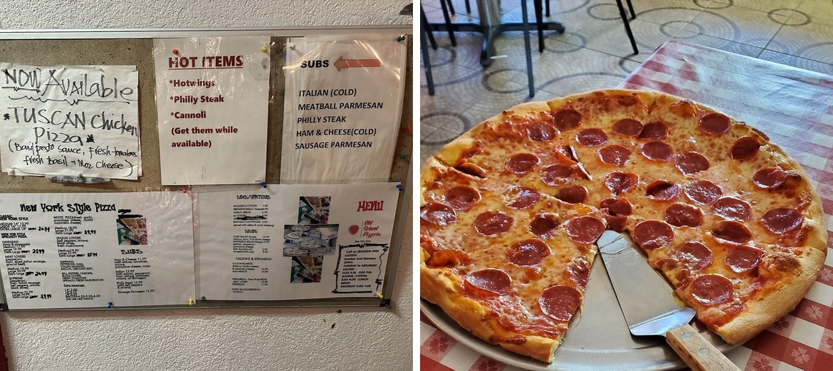 Old School Pizzeria Menu